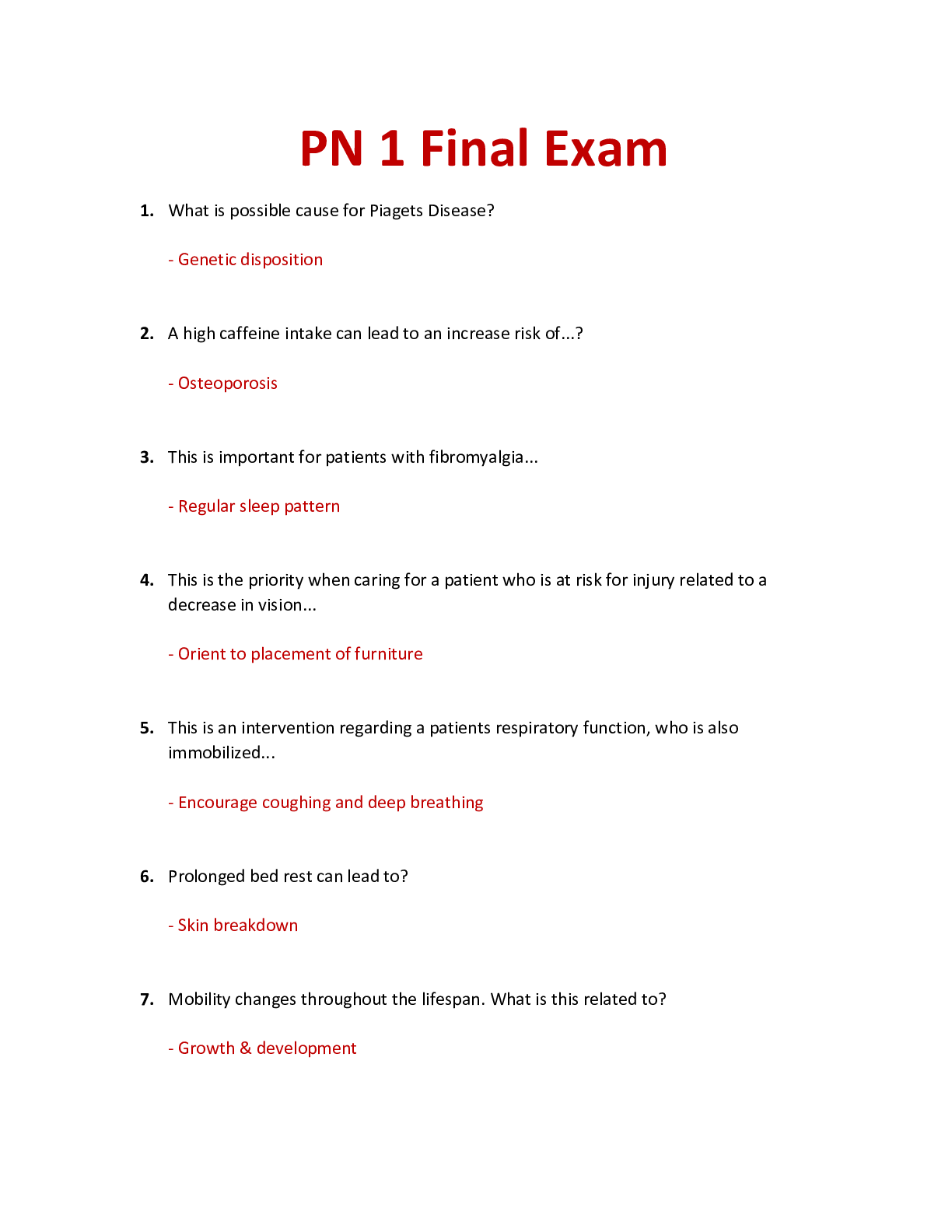 Preview image for NUR 2349 / NUR2349: Professional Nursing I / PN 1 Final Exam Review (Latest 2021 / 2022) Rasmussen